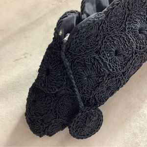 Vintage Crochet Clutch Bag  Zipper closure, inside storage pouch, crochet bag.